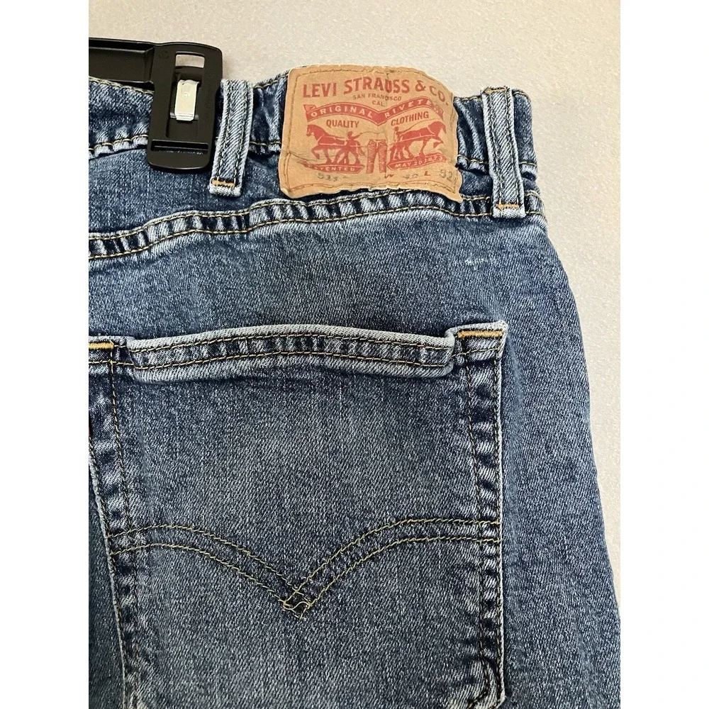 Levis 511 Jeans Mens 42 X 32 Blue Wash 5 Pocket Stretch